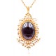 Collana imperlato con granato cabochon