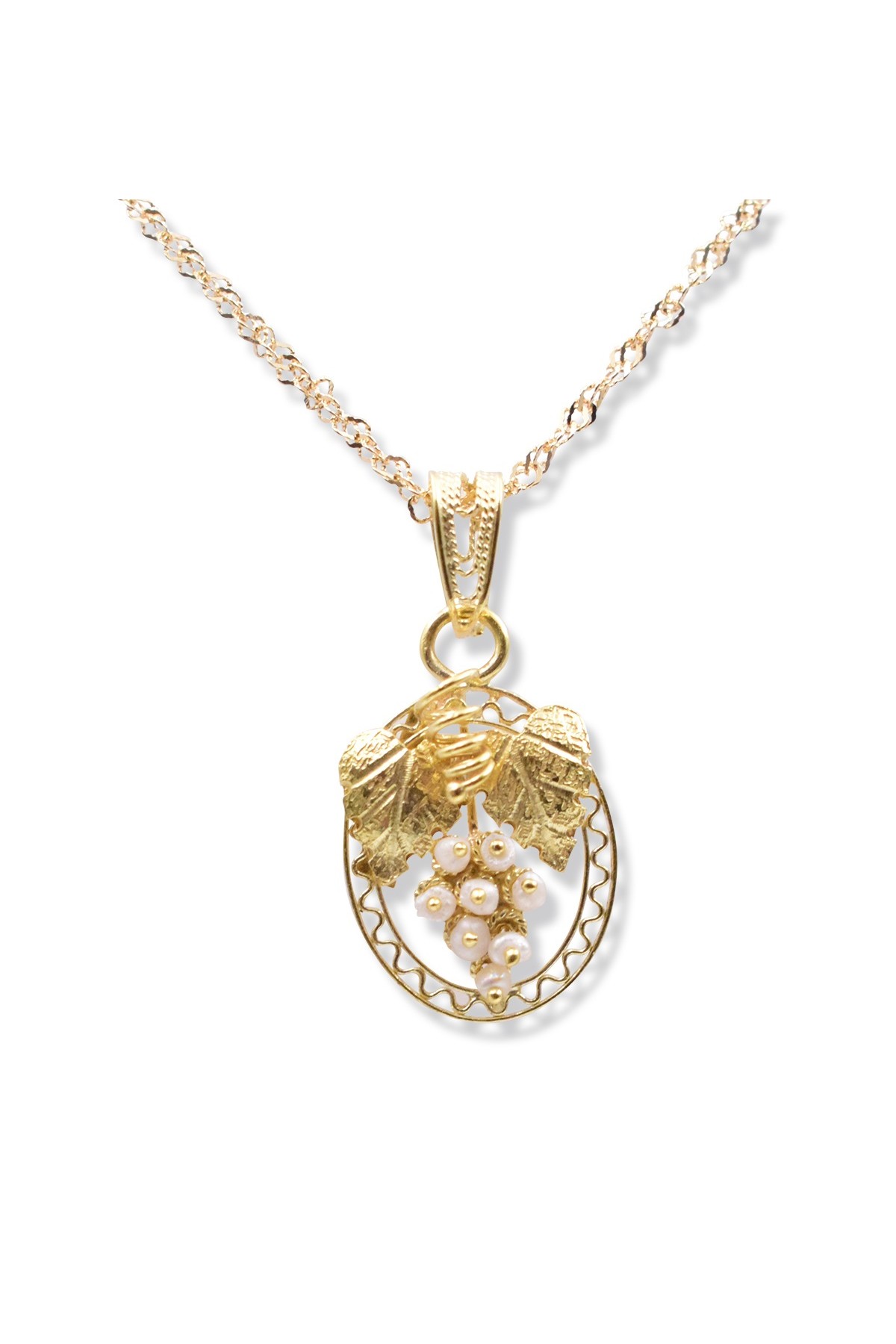 Collana filigrana a uva