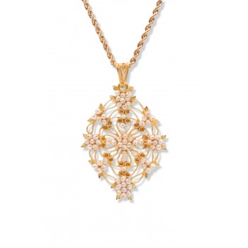 Collana filigrana rombo imperlata