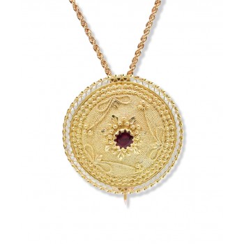 Collana e spilla bottone